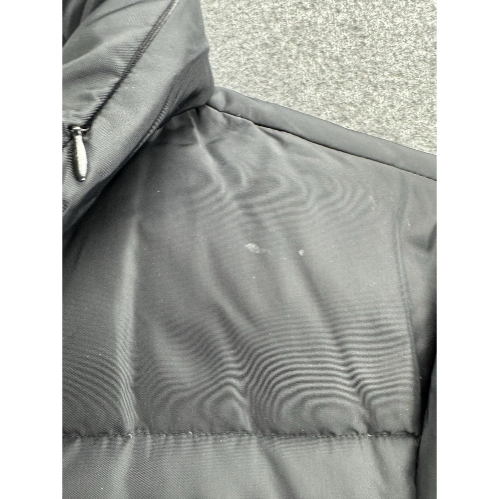 Guess Jacket Womens Size Large Black Quilted Puffer Down Coat Hidden Hoodie Ski‎ - Picture 12 of 16